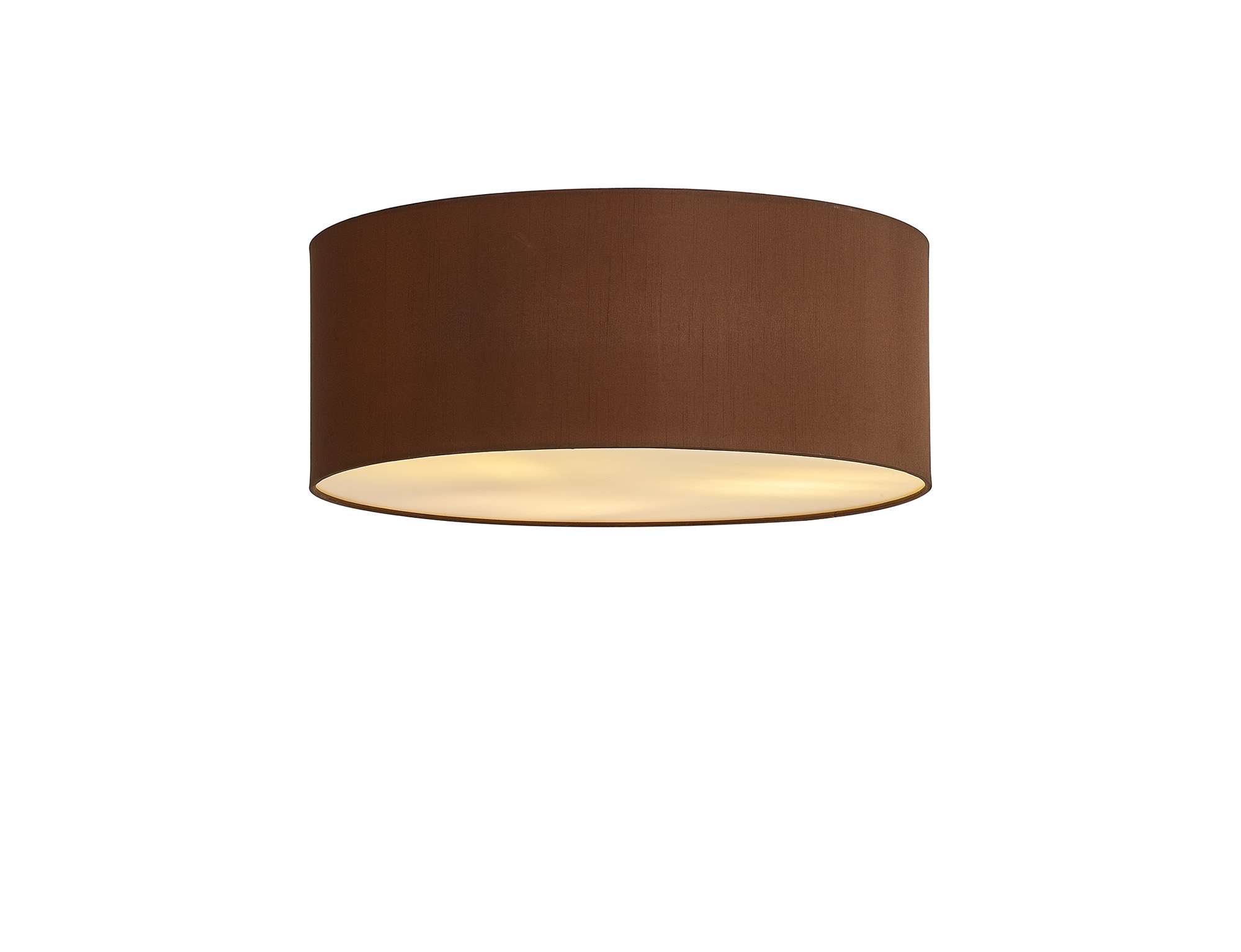 Baymont 50cm Flush 3 Light Raw Cocoa/Grecian Bronze, Frosted Diffuser